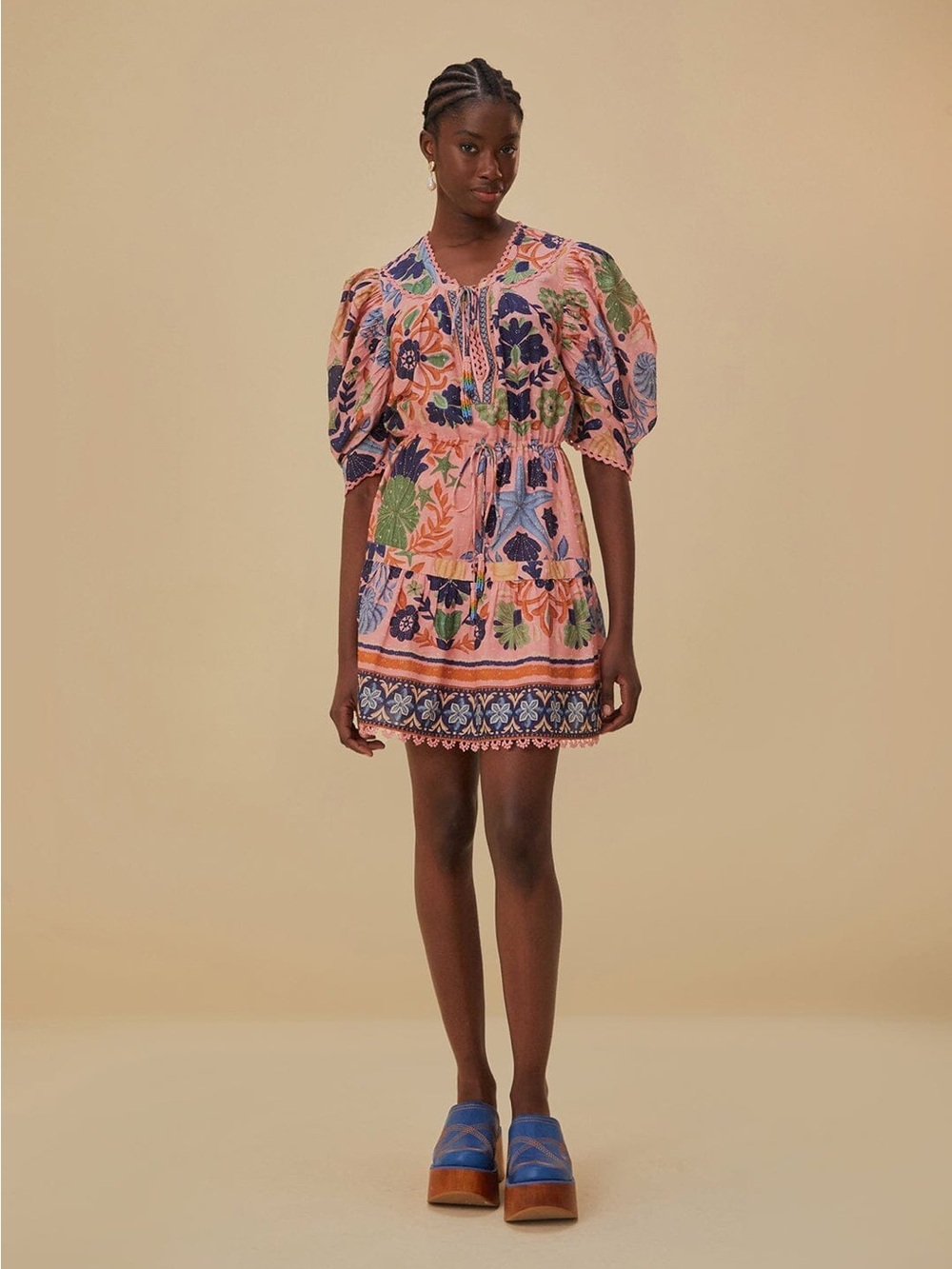 FARM RIO Seashell Tapestry Dress